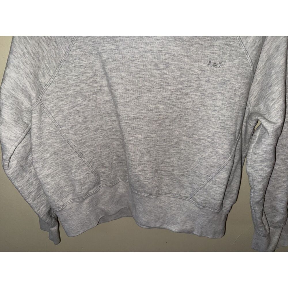 Abercrombie Kids Essentials Heather Gray Pullover Hoodie Sweatshirt Size 13/14 - Picture 7 of 8